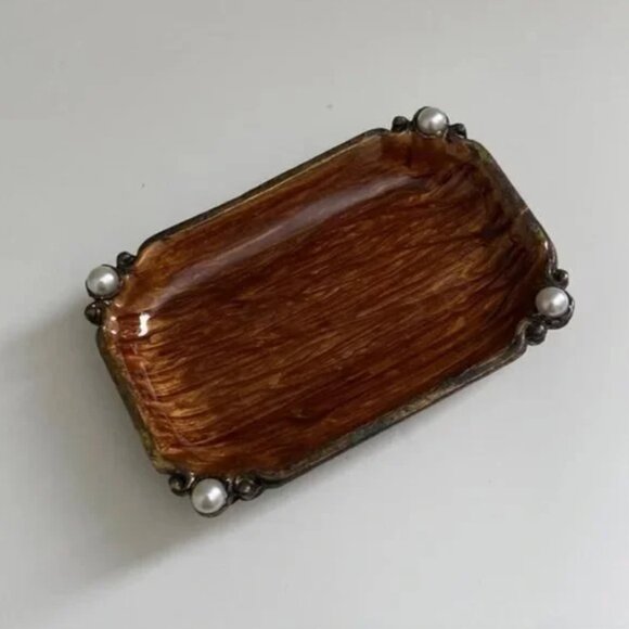 Two's Company Trinket Tray, Jewelry Dish, Ring Holder - Picture 2 of 5